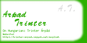 arpad trinter business card
